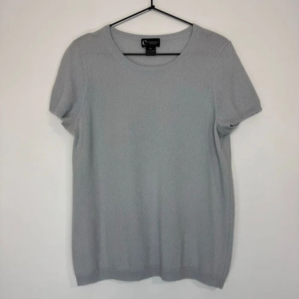 C by Bloomingdales Cashmere Short Sleeve Top XL
